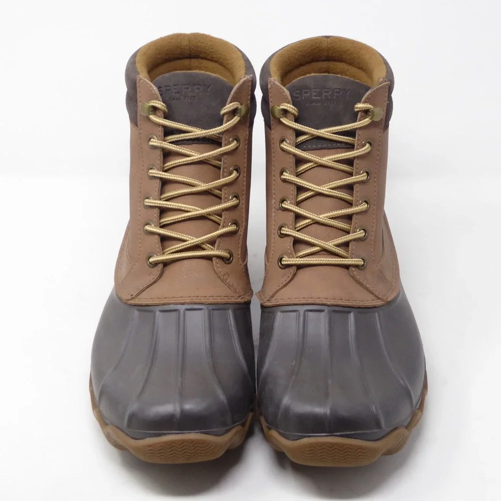 Sperry Mens Brewster Duck Boots Brown Waterproof Insulated STS19273 Size 9.5